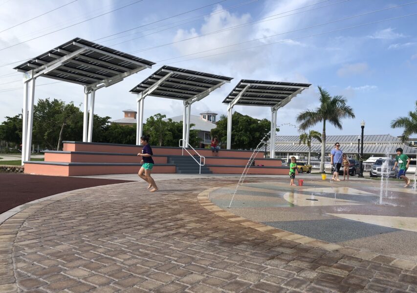 Solarscapes with LSX solar panels in Laishley Park, Punta Gorda, Florida