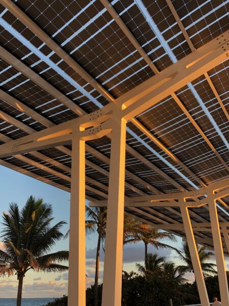 LSX Solar Panels cover carport providing protection and beautiful solar design