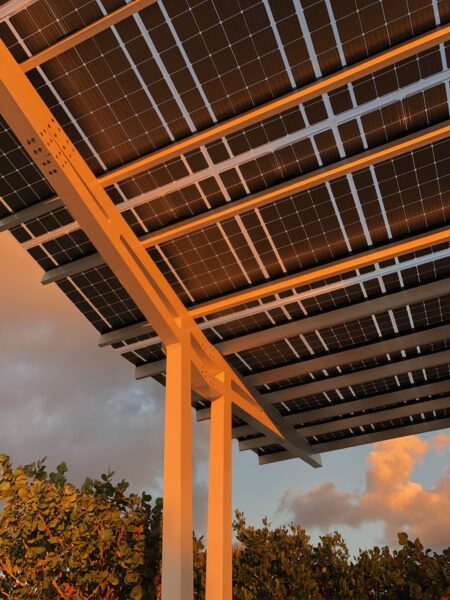 LSX Solar Panels cover carport providing protection and beautiful solar design