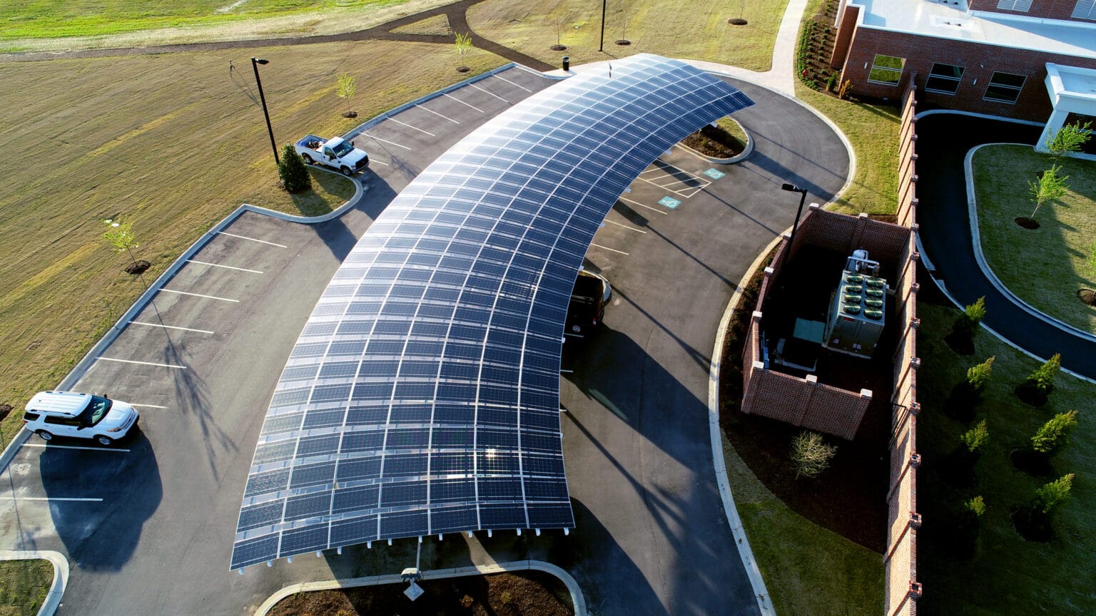 Solar Carport Curved Marlboro Electric Lumos Solar