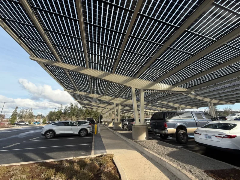 Impressive-solar-carports-portland-utility